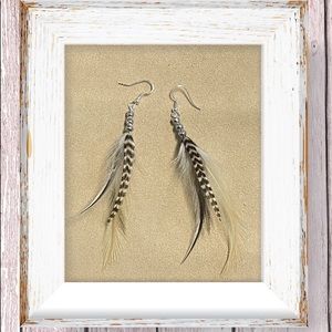 Natural Feather Earrings